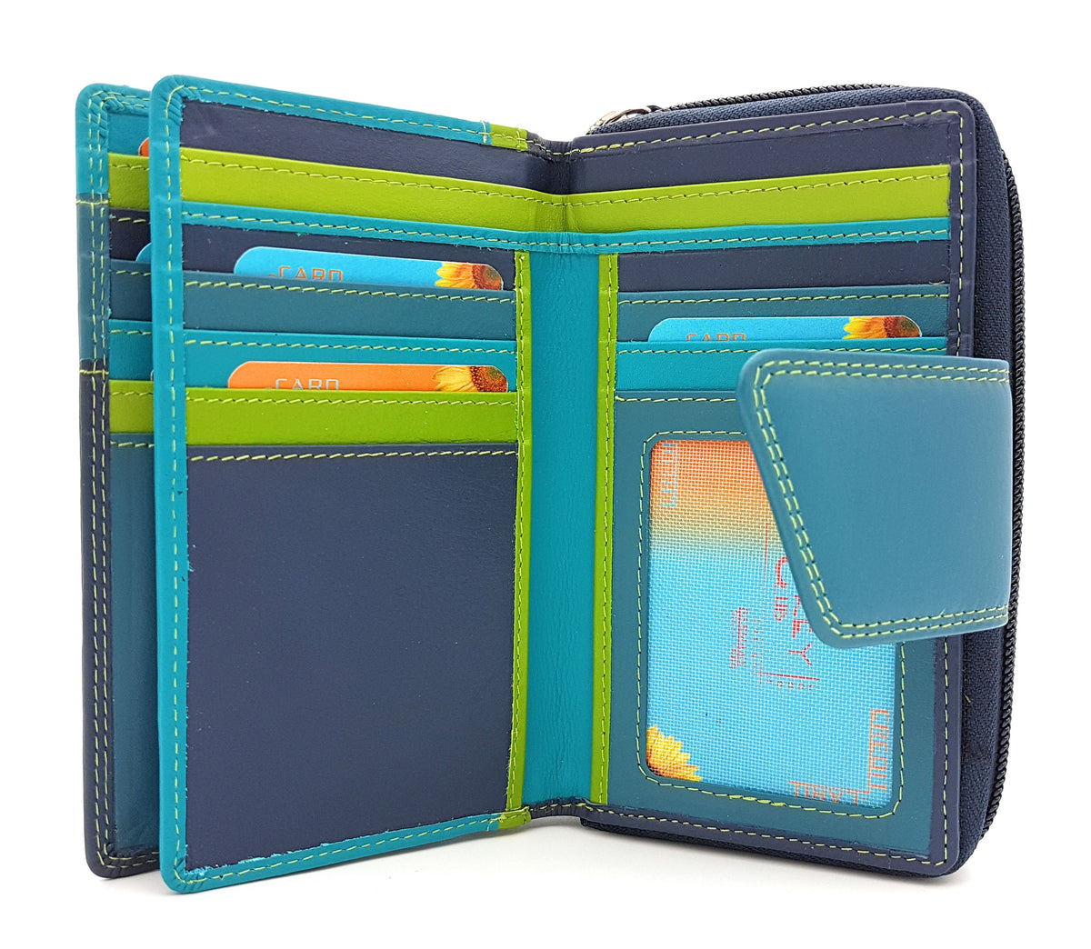 Jockey Club Damen Geldbörse Rio | Echt Rindnappaleder | RFID Schutz | Hochformat dunkelblau