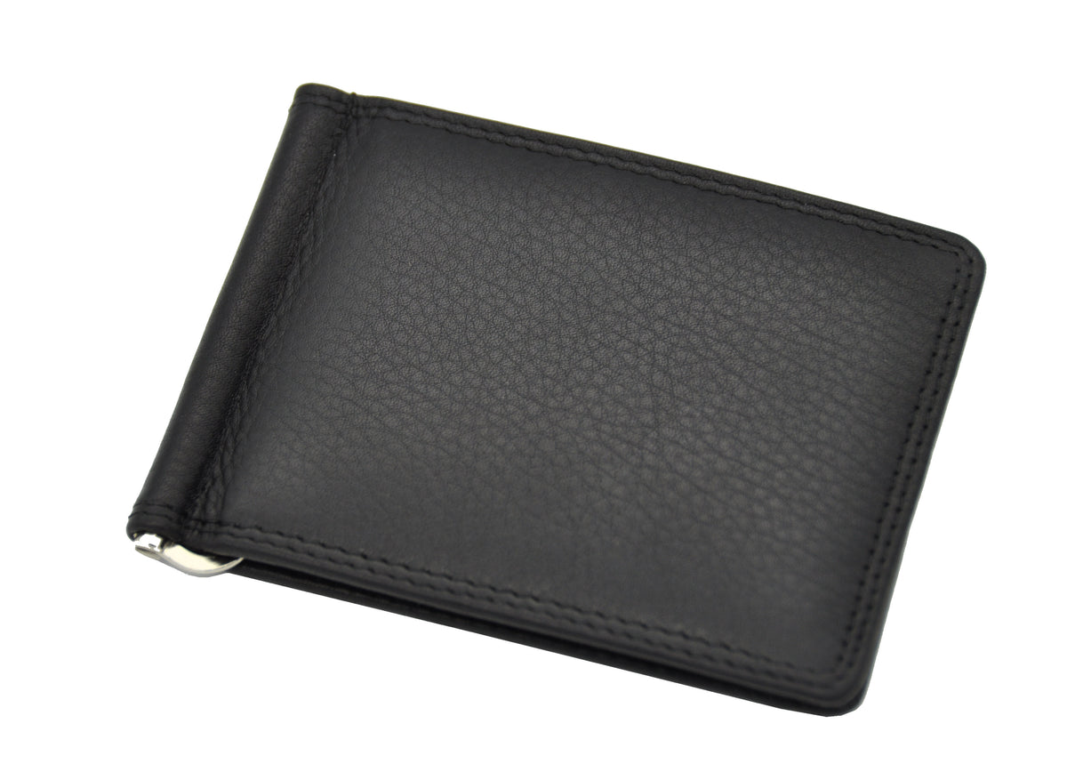 Jockey Club echt Leder Dollar Clip Geldklammer Kreditkartenetui mit RFID NFC Schutz