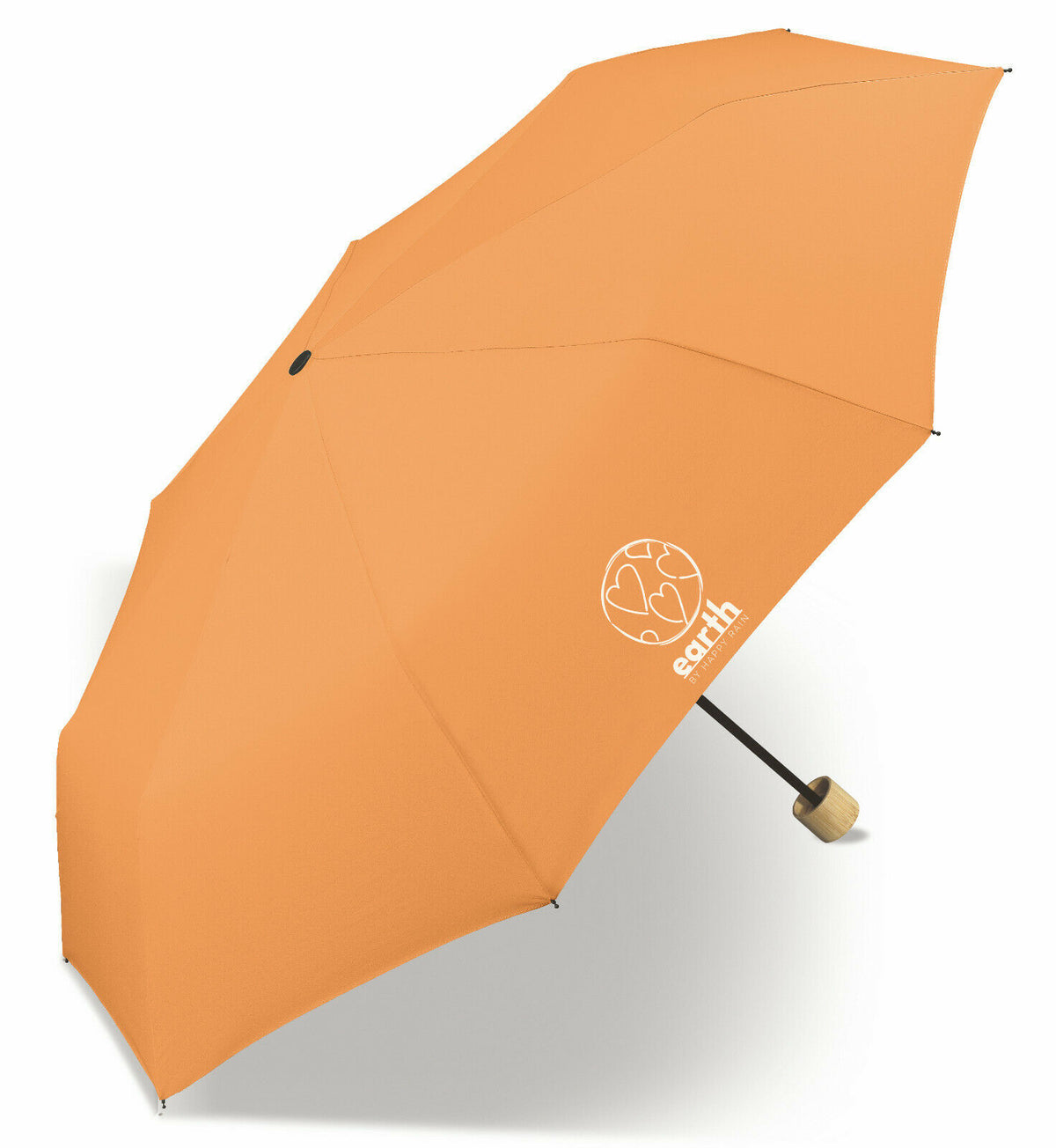 happy rain Earth Taschenschirm ohne Automatik | recyceltes Polyester & Bambusgriff