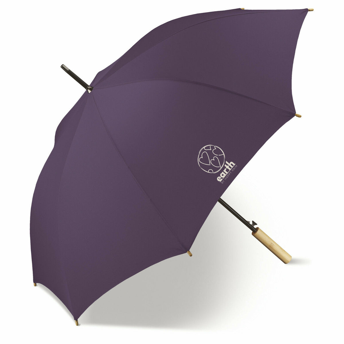 happy rain Earth Stockschirm | recyceltes Polyester & Bambusgriff