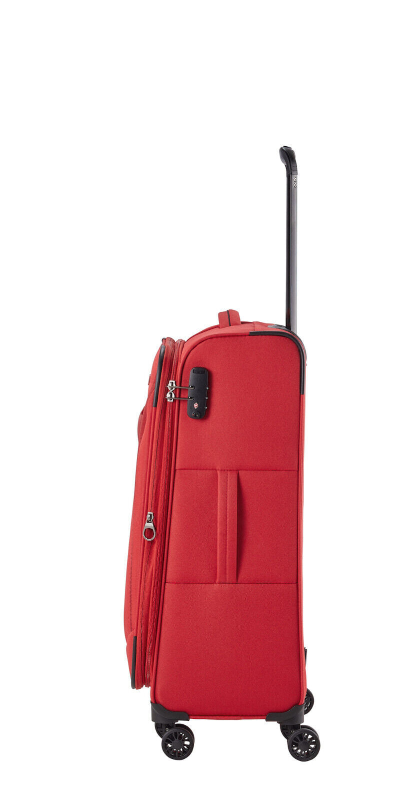 Travelite Chios Reisekoffer M Trolley Koffer 67cm 4 Rad / Rollen Dehnfalte TSA rot