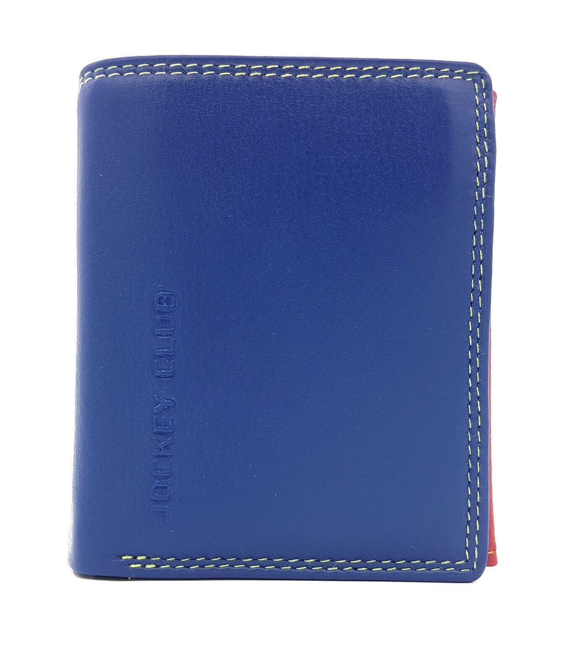 Jockey Club echt Leder Mini Damen Geldbörse Portemonnaie Rio bunt / blau