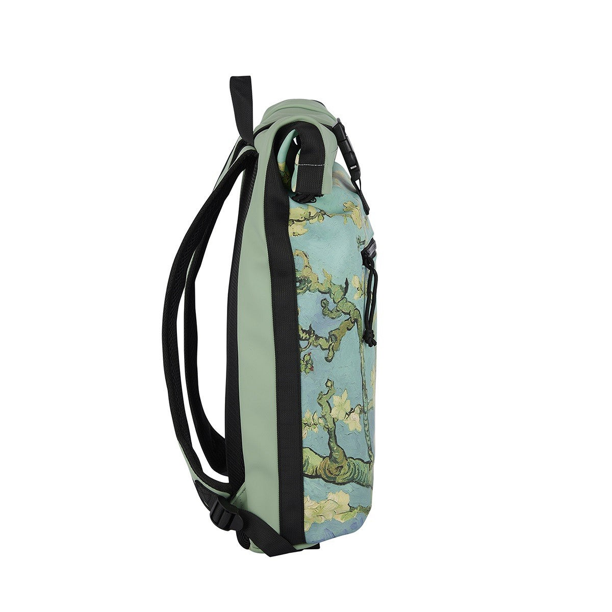 New Rebels New York Mandelblüte Rucksack – Rolltop, wasserabweisend, 15" Laptopfach
