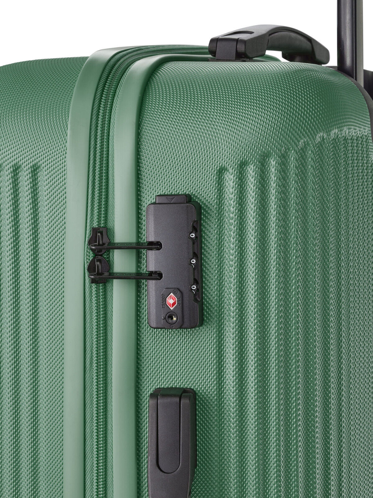 Travelite Bali Reisekoffer M Trolley 67cm 4 Rad Rollen TSA Hartschale grün