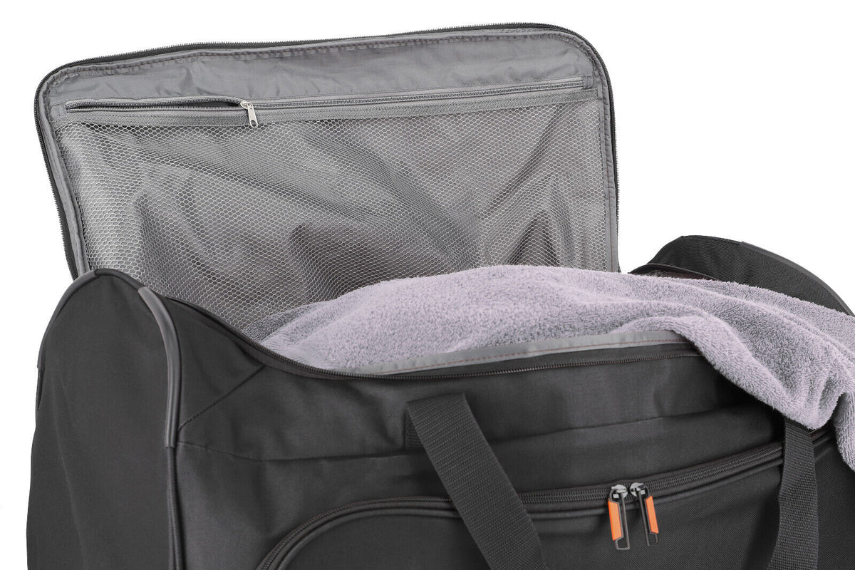 Travelite Basics Fresh Rollenreisetasche Schwarz, 89 Liter, mit zwei Rollen und Teleskopgriff