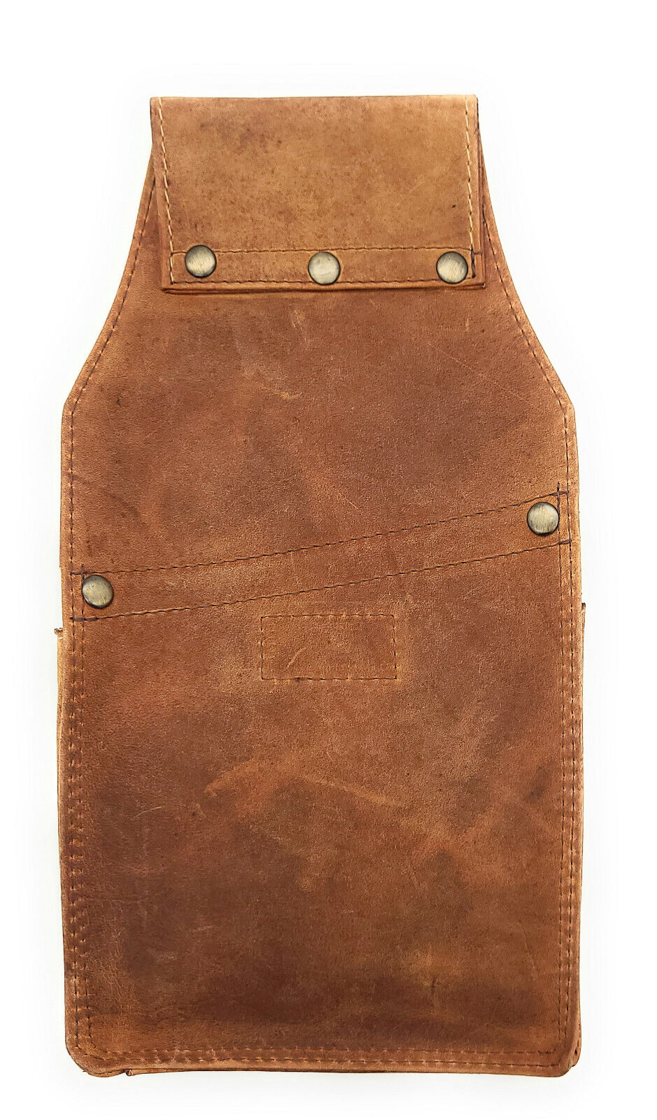 Jockey Club Kellner Holster | Kellnertasche & Köcher aus echt Leder – floral geprägt, cognac braun