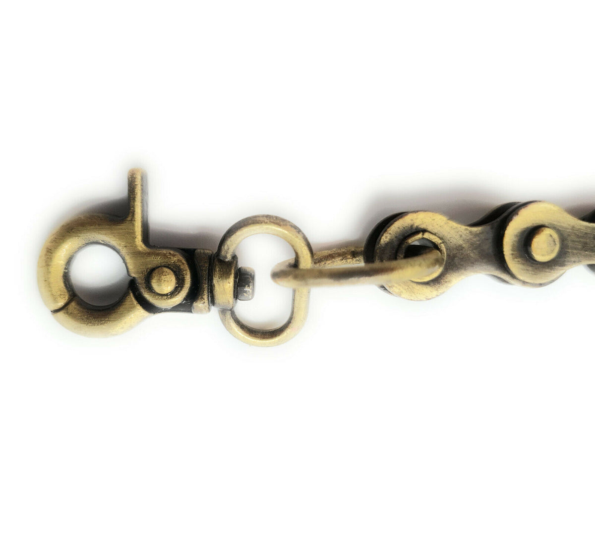 Jockey Club Fahrradkette Sicherheitskette Metallkette Kellnerkette Kette für Kellner Geldbörse Kellnerbörse Bikerbörsen mit Lederschlaufe